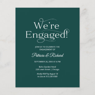 Budget We're Engaged Engagement Party Invitation