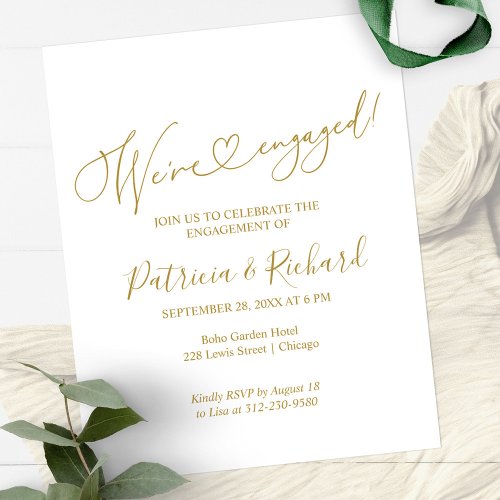 Budget Were Engaged Engagement Party Invitations