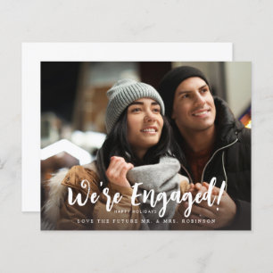Budget We're Engaged Minimalist H Photo