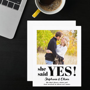 Budget We're Engaged Photo Engagement Announcement