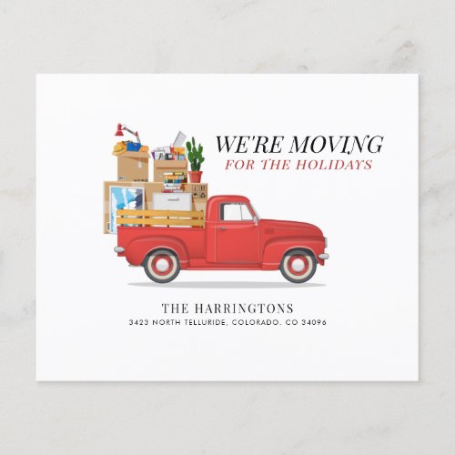 Budget Were Moving New Holiday Address Red Truck