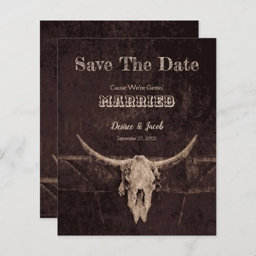 Budget Western Rustic Wedding Save The Date