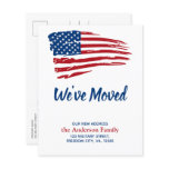 Budget We've Moved American Flag Patriotic Moving