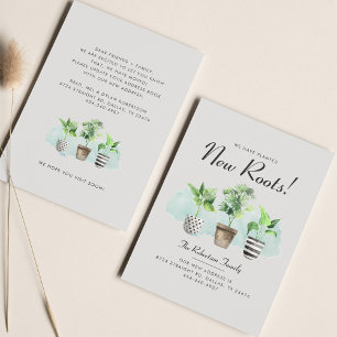 Budget We've Moved Boho Moving Announcement Flyer