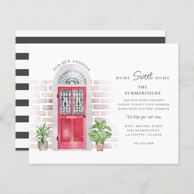 Budget Weve Moved Botanical Moving Announcement (Front/Back)