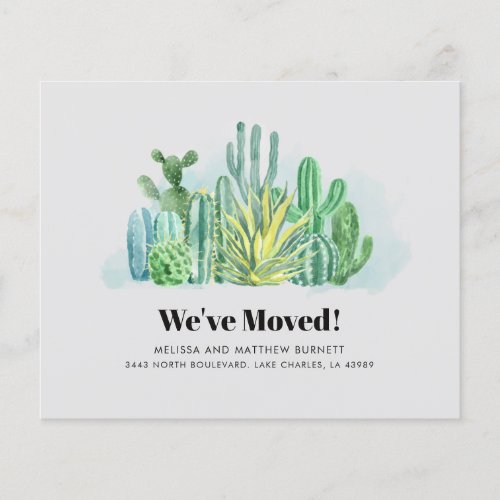 Budget Weve Moved Botanical Moving Announcement Flyer