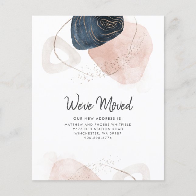 Budget We've Moved Change of Address Announcement (Front)