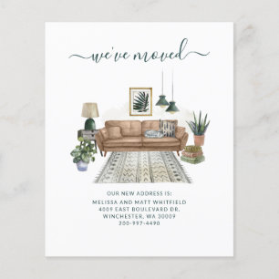 Budget We've Moved Chic Moving Announcement Flyer