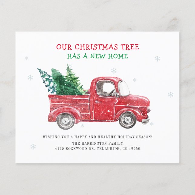 Budget We've Moved Christmas Moving Announcement Flyer (Front)