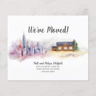 Budget We've Moved Country Moving Announcement