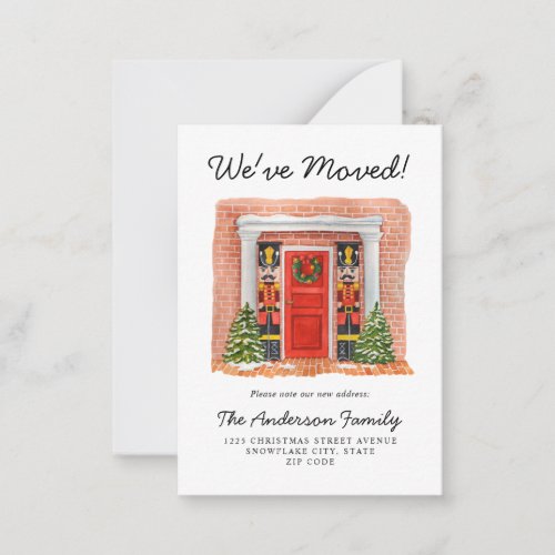 Budget Weve Moved Door Nutcracker Holiday Moving Note Card