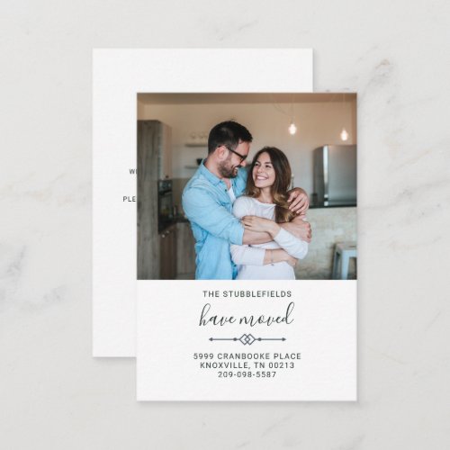 Budget Weve Moved Family Photo Modern Moving Note Card