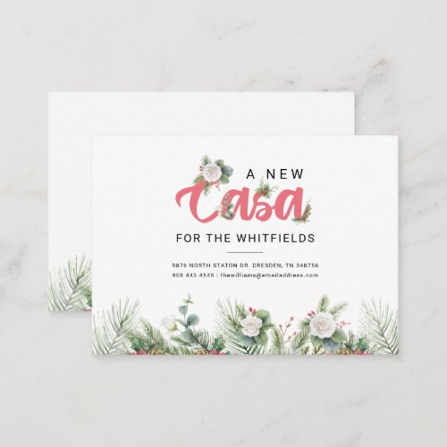 Budget Weve Moved Floral Change of Address Moving Note Card