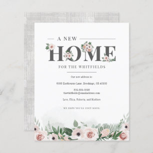 Budget We've Moved Floral Moving Announcement