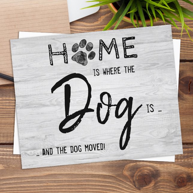 Budget We've Moved New Address Pet Dog Moving Card (Creator Uploaded)