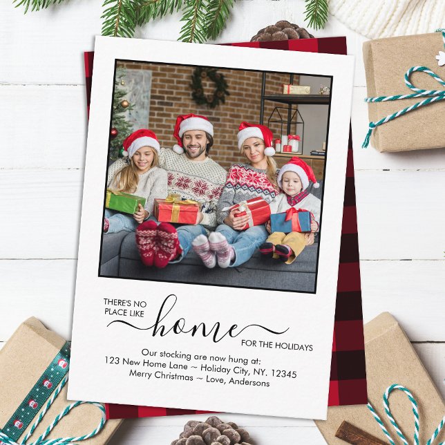 Budget We've Moved Photo New Home Holiday Moving Note Card (Creator Uploaded)
