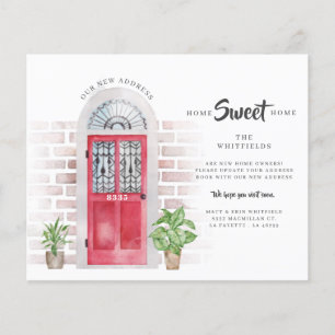 Budget We've Moved Watercolor Moving Announcement Flyer