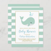 Budget Whale Drive By Baby Shower Invitation (Front/Back)