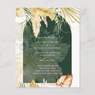 BUDGET Wheat Pampas Grass Wedding Flyer