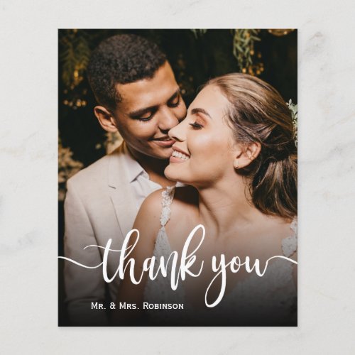 Budget Whimsical Script Wedding Thank You  Flyer