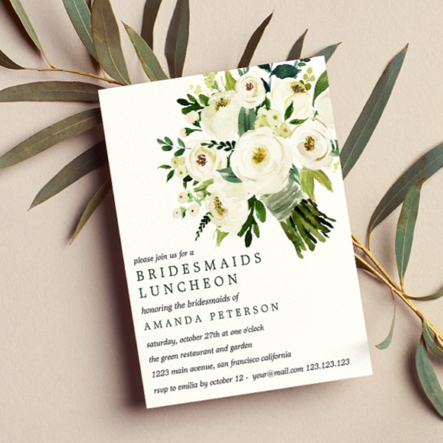 BUDGET White Bouquet Bridesmaids Luncheon Wedding (Creator Uploaded)