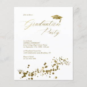 Budget White Gold Dust Confetti Graduation Party