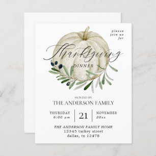 Budget White Pumpkin Thanksgiving