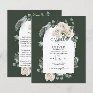 BUDGET White Roses Green Elegant Wedding All in 1