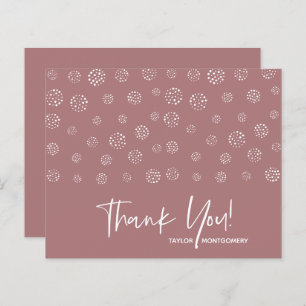 Budget White Script Desert Rose Thank You Cards