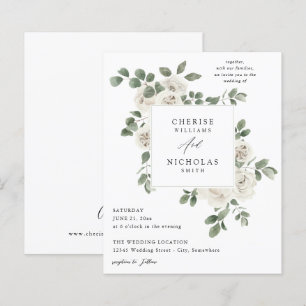 Budget White Soft Floral & Eucalyptus Wedding