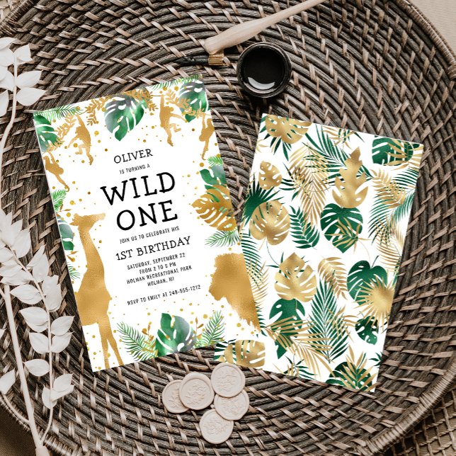 Budget Wild One 1st Birthday Safari Invitation (Creator Uploaded)