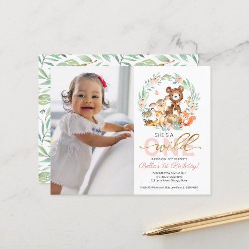 Budget  Wild One Birthday Invitations With Photo