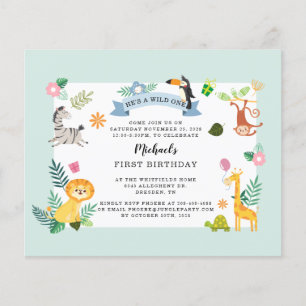 Budget Wild One Jungle Safari Animal 1st Birthday