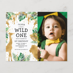 Budget Wild One Photo Green Gold 1st Birthday