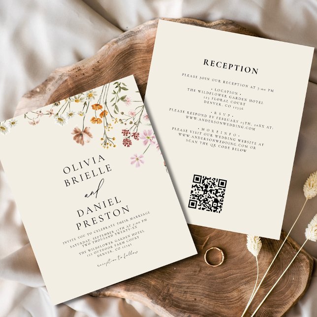 Budget Wildflower All in One QR Code Wedding (Creator Uploaded)