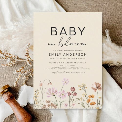 Budget Wildflower Boho Baby in Bloom Baby Shower