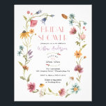 Budget Wildflower Boho Bridal Shower Invitation Flyer<br><div class="desc">This design features a delicate wreath bouquet of hand painted wildflowers and greenery along with a lovely combination of modern and rustic fonts. See the entire collection for more matching items!</div>