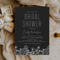 Budget Wildflower Boho Bridal Shower Invitation Flyer