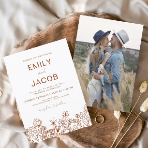 Budget Wildflower Boho Photo Terracotta Wedding