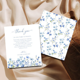 Budget Wildflower Dusty Blue Thank You Card Flyer