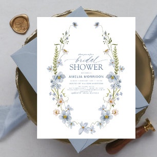 Budget Wildflower Elegant Bridal Shower Invitation Flyer