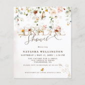 Budget Wildflower Garden Bridal Shower Invitation (Front)