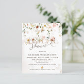 Budget Wildflower Garden Bridal Shower Invitation (Standing Front)