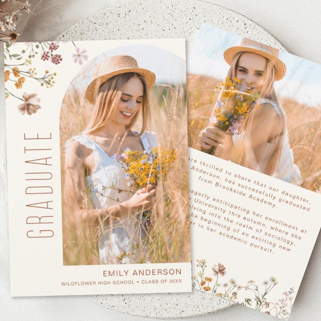Budget Wildflower Graduation Photo Announcement (Creator Uploaded)
