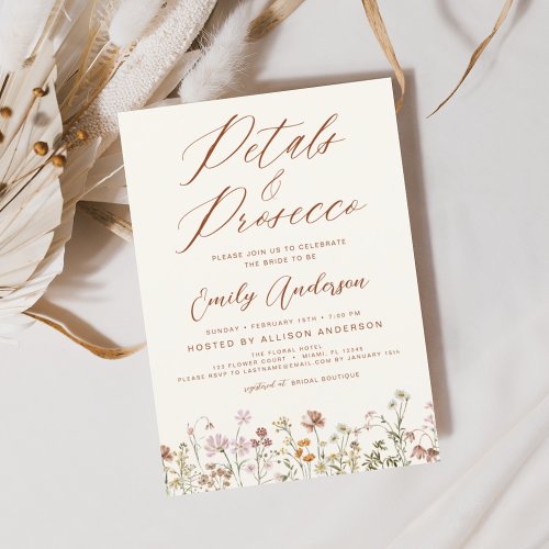 Budget Wildflower Petals  Prosecco Bridal Shower