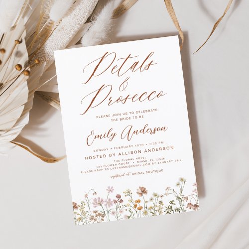 Budget Wildflower Petals  Prosecco Bridal Shower