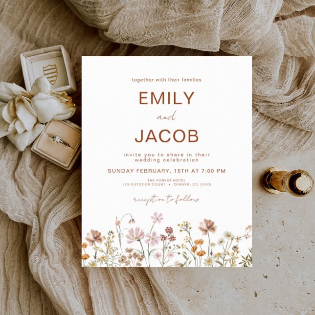 Budget Wildflower Terracotta Botanical Wedding (Creator Uploaded)