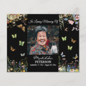 Budget Wildflowers Butterflies Funeral Invitation (Front)