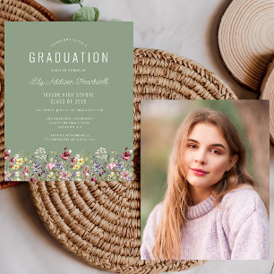 Budget Wildflowers Photo Sage Green Grad Party