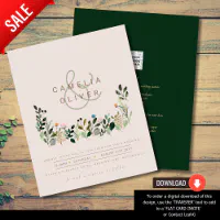 Wildflowers Wedding Welcome bag letter Flyer